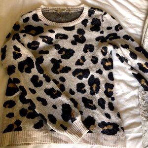 Loft leopard print sweater